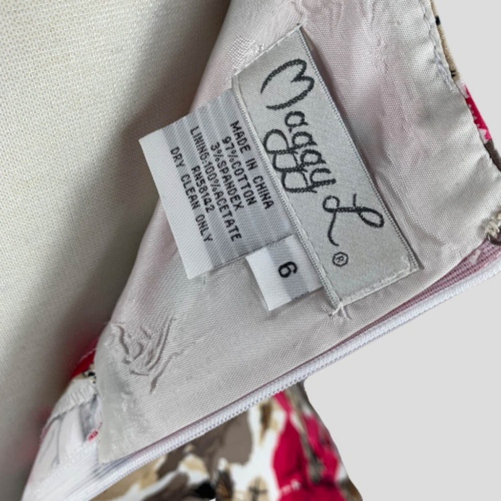 Maggy L Womens Sheath Dress Brown/Pink/Tan/White - Picture 5 of 8